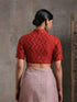 Blouse - Rust Embroidered Sequin Blouse